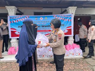 Srikandi Polri Berbagi Kasih, Polwan Polda Sumut Gelar Bakti Sosial HUT ke-77